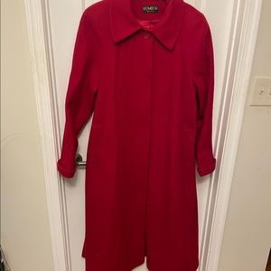 Vintage red Full length rad coat